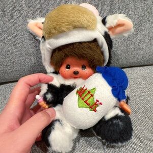 Monchhichi vintage cow plushie